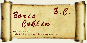 Boris Coklin vizit kartica